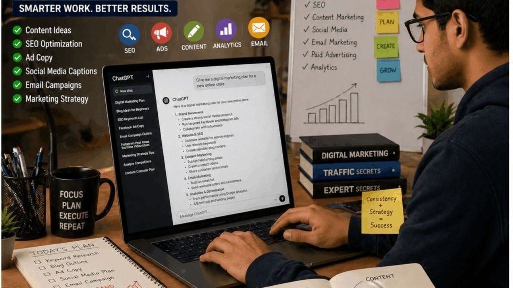 ChatGPT Se Digital Marketing Kaise Kare? 25 Powerful Prompts (2026 Guide)